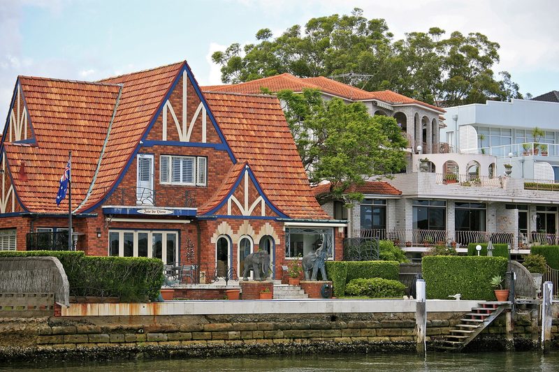 Waterfront houses at Abbotsford Point on the Parramatta River
