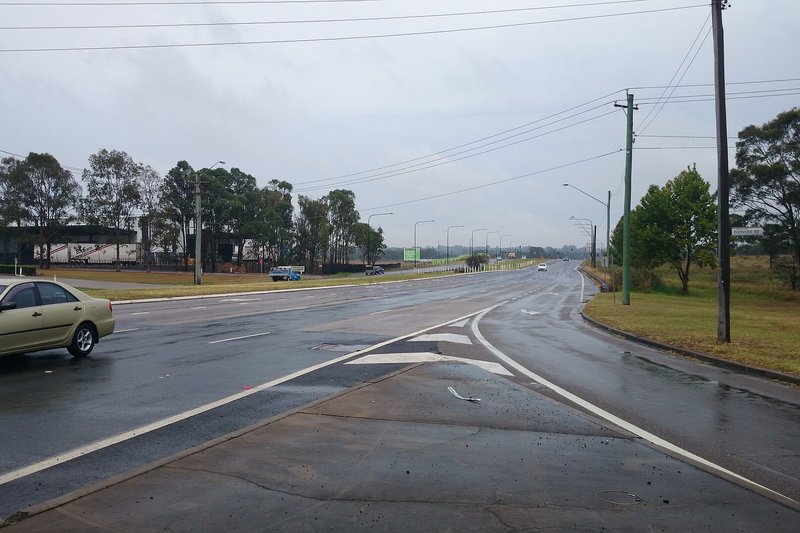 The Great Western Highway passing through Arndell Park
