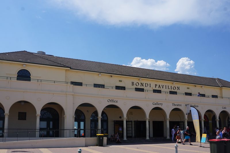 The Bondi Pavilion on the promenade at Bondi Beach