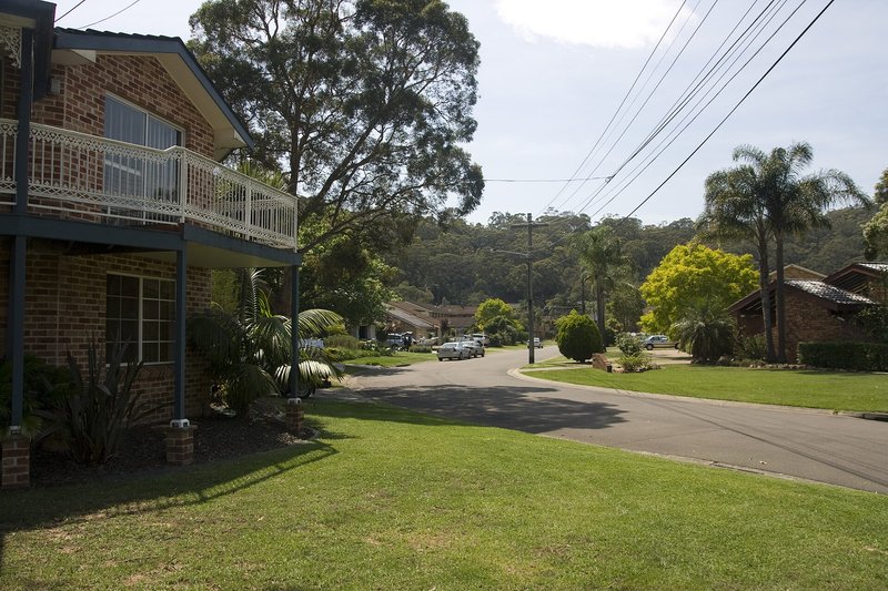 A quiet residential street backing onto bushland in Bonnet Bay