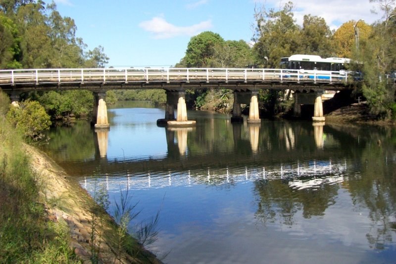 Fullers Bridge crossing the Lane Cove River at Chatswood West