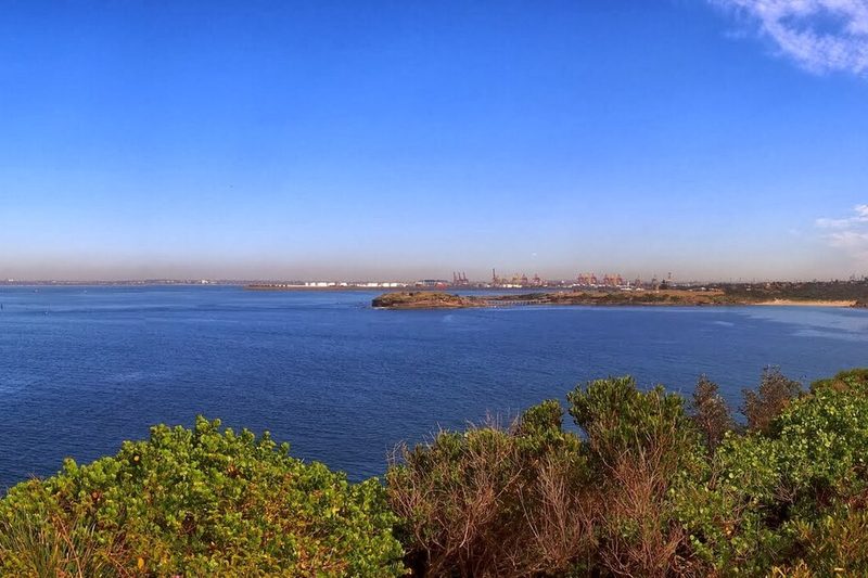 View across Botany Bay from La Perouse towards Port Botany