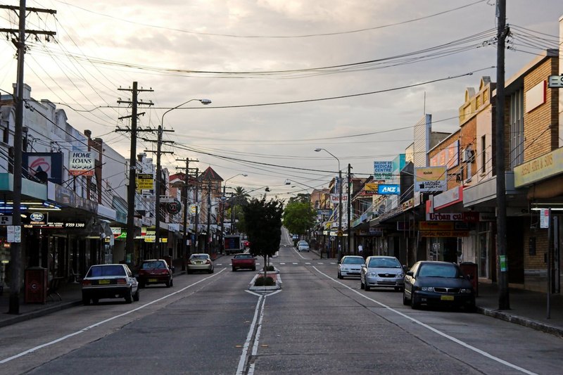 Shopfronts along Haldon Street, the main shopping strip of Lakemba