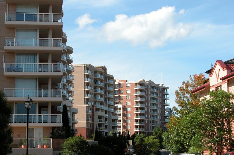 Apartment buildings in the Liberty Grove estate