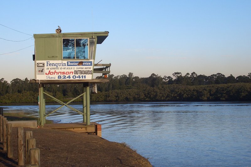 The Georges River at Deepwater Park, Milperra, with mangroves along the far bank