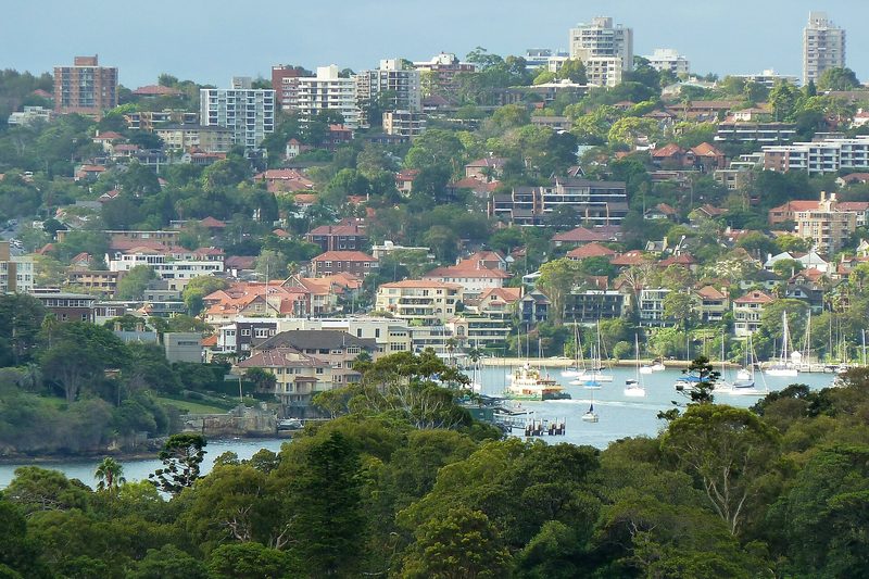 Neutral Bay's hillside apartments and homes overlooking Sydney Harbour