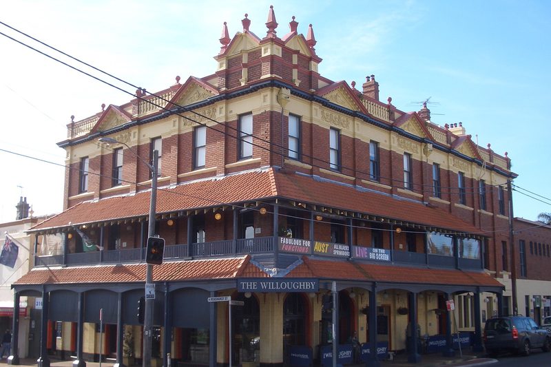 The Willoughby Hotel on the corner of Penshurst Street, North Willoughby