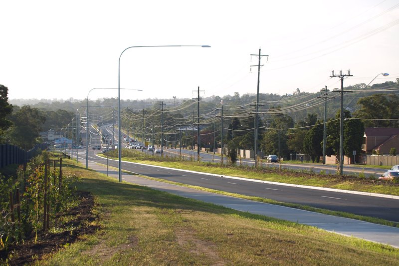 Old Windsor Road and the North-West T-way bus lanes at Old Toongabbie