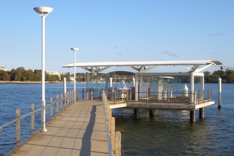 Kissing Point wharf at Putney, looking across the Parramatta River