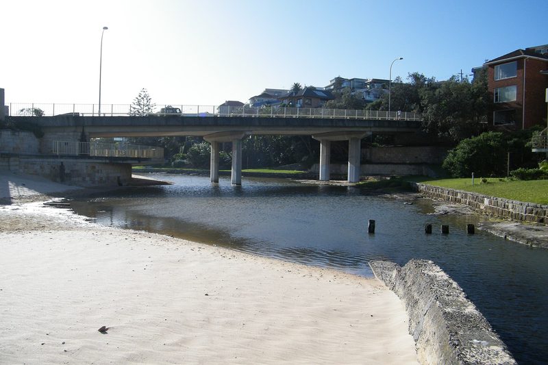 The bridge over the lagoon at Hinkler Park, Queenscliff