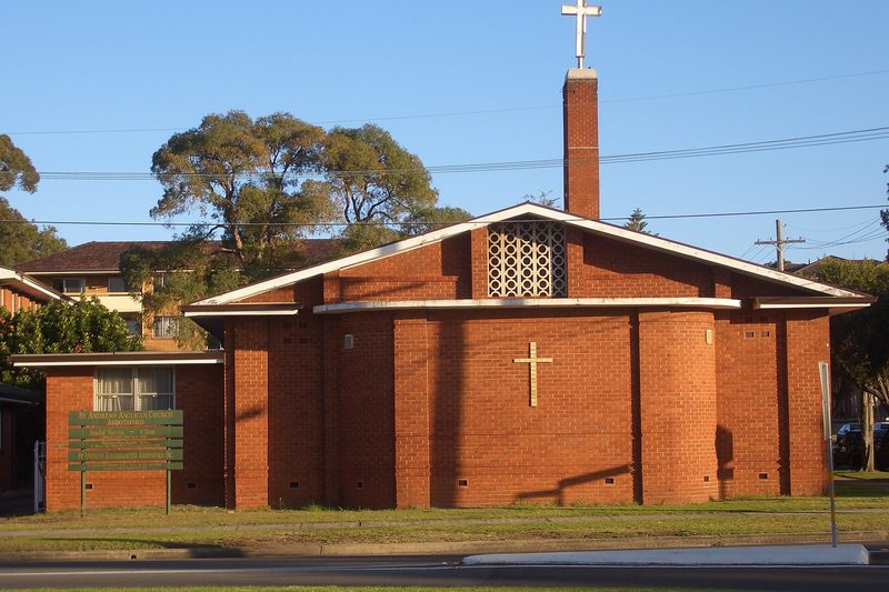 St Andrews Anglican Church, a mid-century brick church at Russell Lea