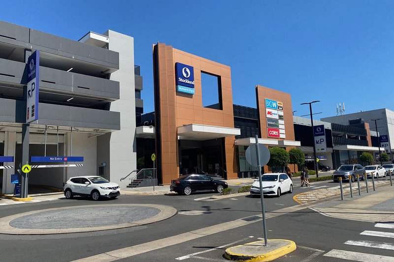 The entrance to Stockland Wetherill Park shopping centre