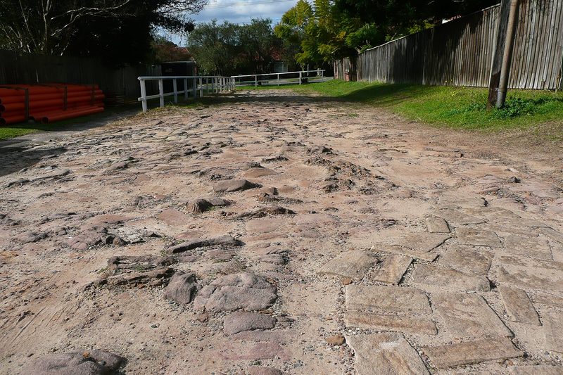 The heritage-listed Telford stone laneway running through to Eastern Valley Way